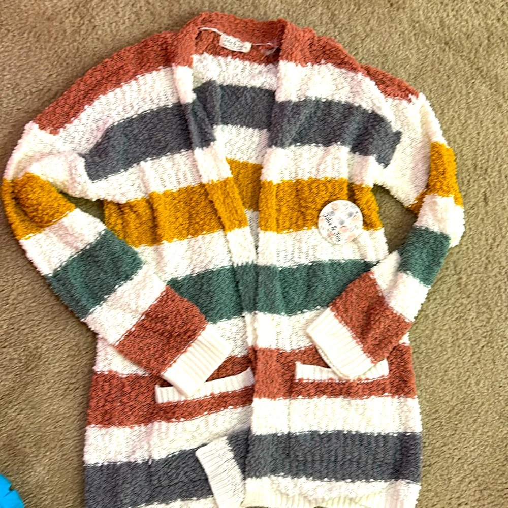 NWT rainbow cardigan 🌈 Says Large But Can Fit XL
